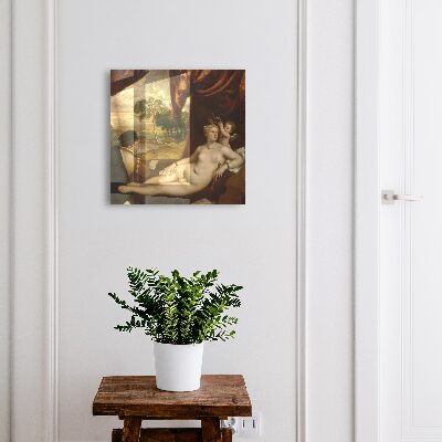 Caja para llaves con motivo artístico de Venus de Tiziano y el luthier