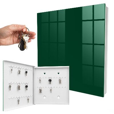 Armario para colgar llaves de color verde oscuro