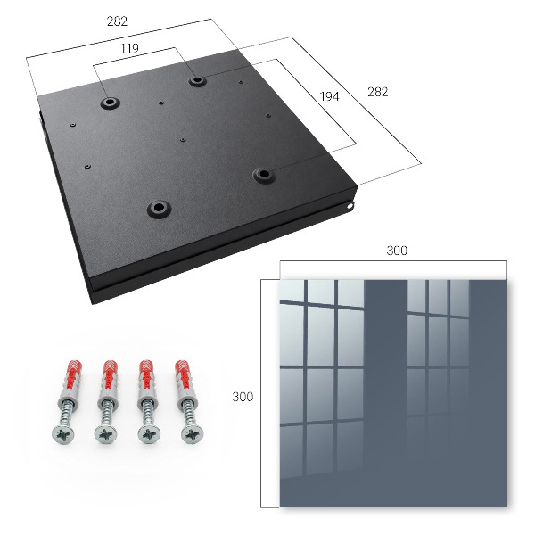 Caja para llaves en color gris frío