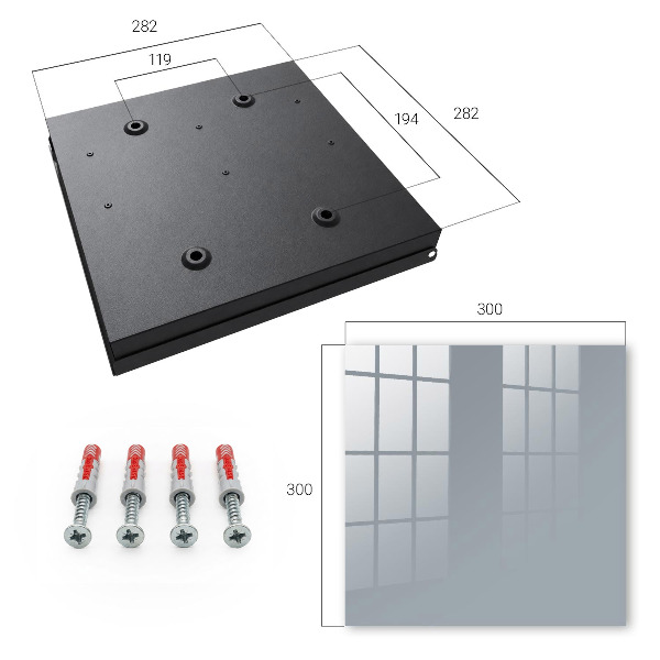 Caja para llaves de color gris