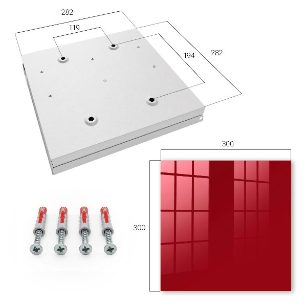 Caja para llaves de color borgoña claro
