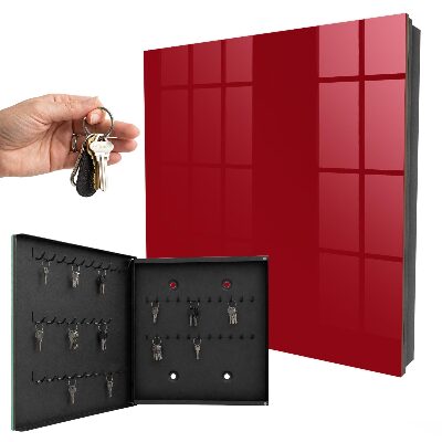 Caja para llaves de color borgoña claro