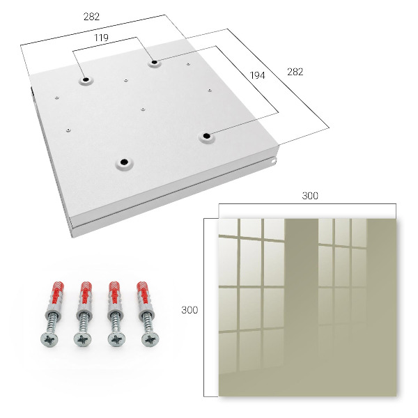 Caja para llaves en color crema oscura