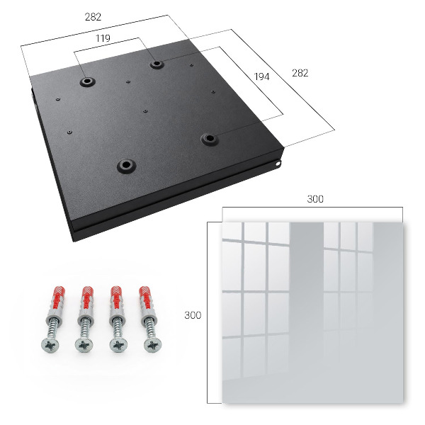 Caja para llaves de color gris claro