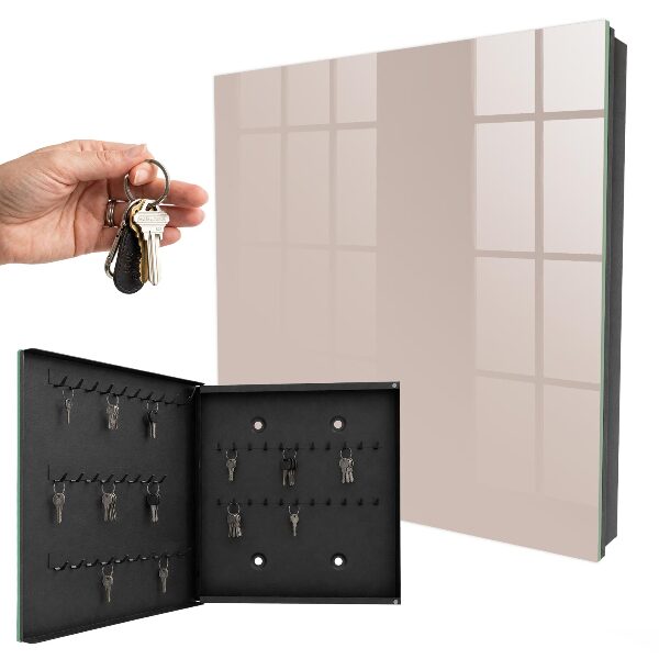 Caja para llaves en color beige cálido y discreto