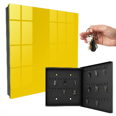 Caja para llaves de color amarillo intenso