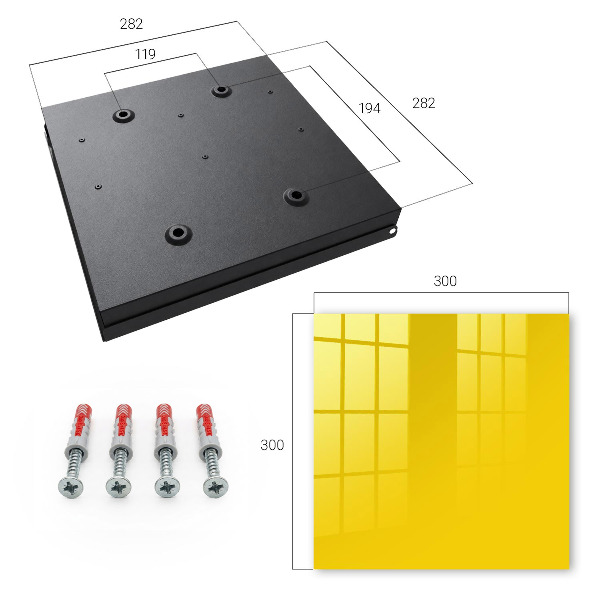Caja para llaves de color amarillo intenso
