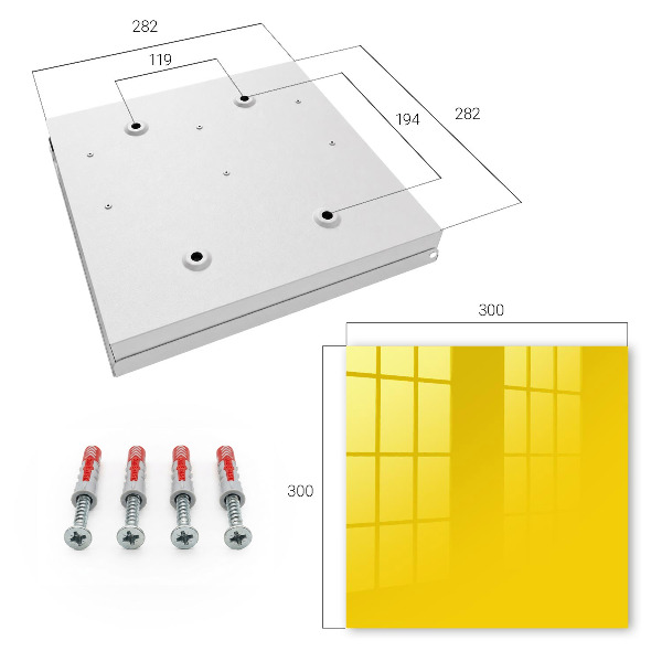 Caja para llaves de color amarillo intenso