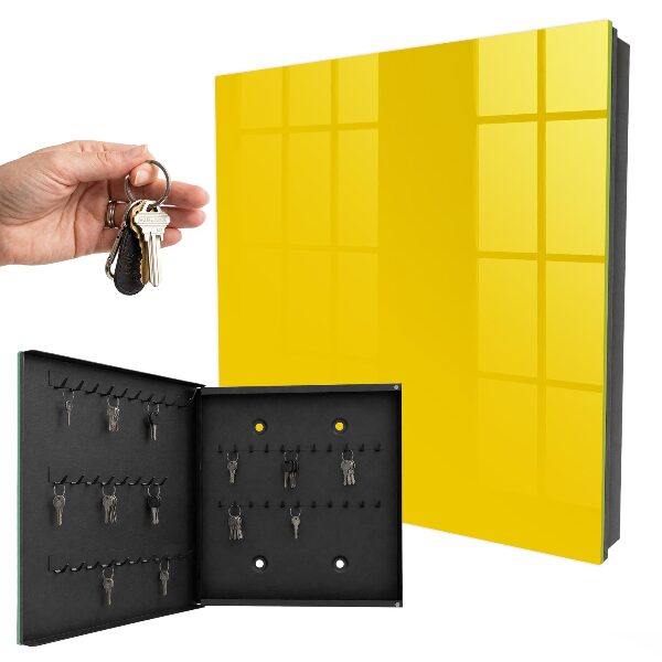Caja para llaves de color amarillo intenso