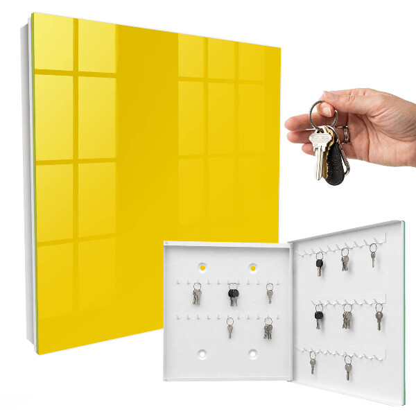 Caja para llaves de color amarillo intenso