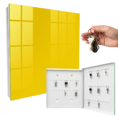 Caja para llaves de color amarillo intenso