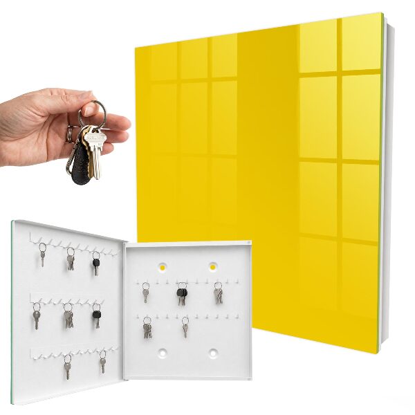 Caja para llaves de color amarillo intenso