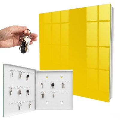 Caja para llaves de color amarillo intenso