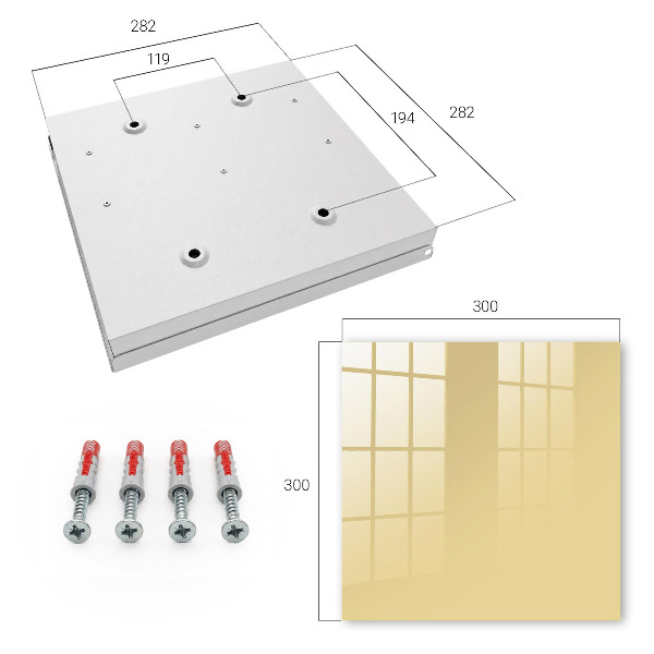 Armario para llaves de color beige amarillento