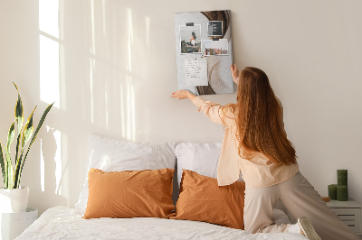 Decoración pizarra de corcho Ondas elegantes en tonos marrones