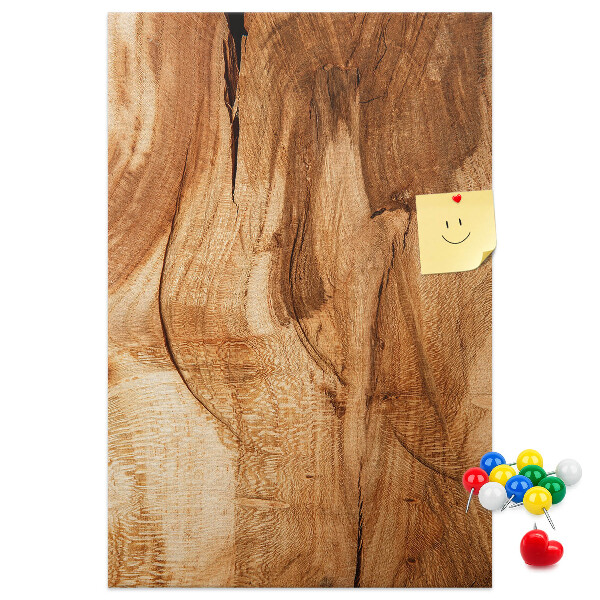 Tablero de corcho para pared Diseño de madera natural en tonos cálidos