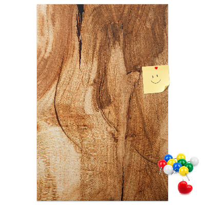 Tablero de corcho para pared Diseño de madera natural en tonos cálidos