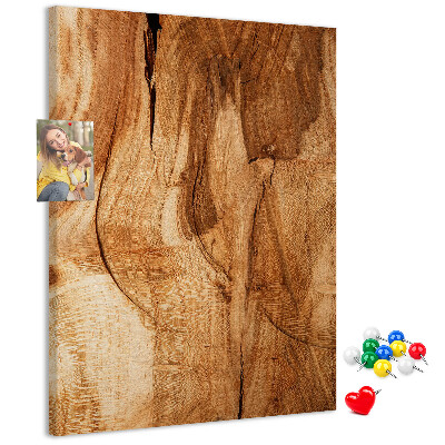 Tablero de corcho para pared Diseño de madera natural en tonos cálidos