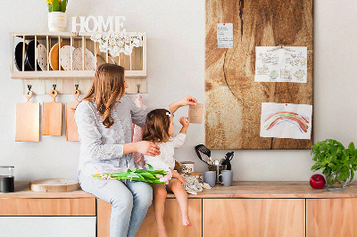 Tablero de corcho para pared Diseño de madera natural en tonos cálidos