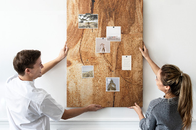 Tablero de corcho para pared Diseño de madera natural en tonos cálidos