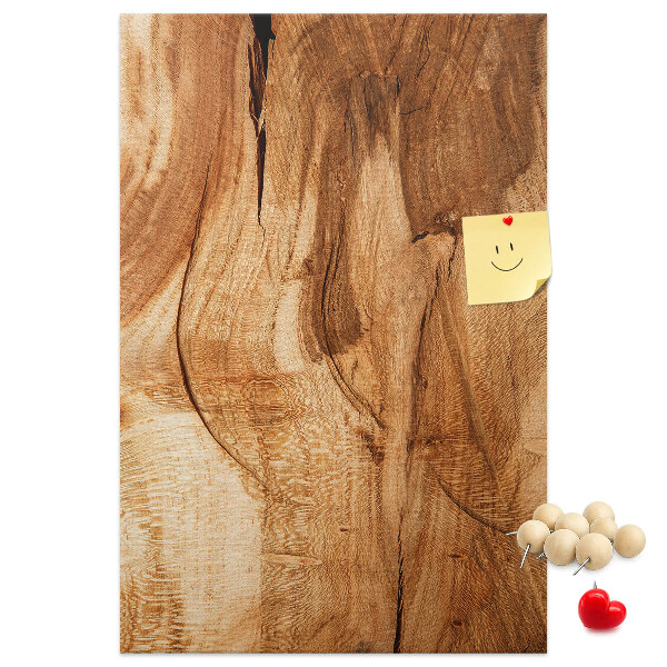 Tablero de corcho para pared Diseño de madera natural en tonos cálidos