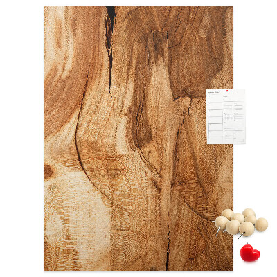 Tablero de corcho para pared Diseño de madera natural en tonos cálidos