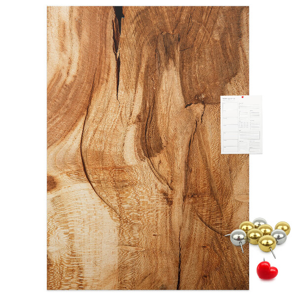 Tablero de corcho para pared Diseño de madera natural en tonos cálidos