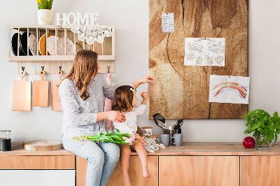 Tablero de corcho para pared Diseño de madera natural en tonos cálidos