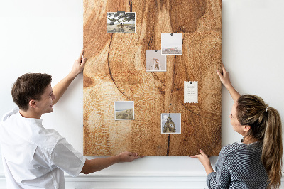 Tablero de corcho para pared Diseño de madera natural en tonos cálidos
