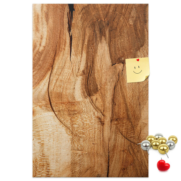 Tablero de corcho para pared Diseño de madera natural en tonos cálidos