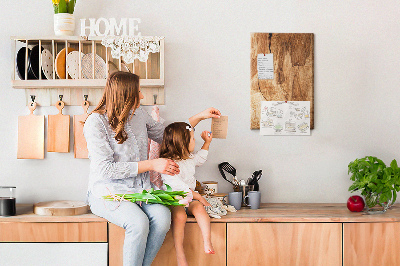 Tablero de corcho para pared Diseño de madera natural en tonos cálidos