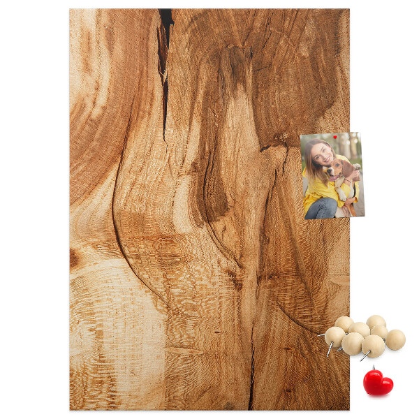 Tablero de corcho para pared Diseño de madera natural en tonos cálidos
