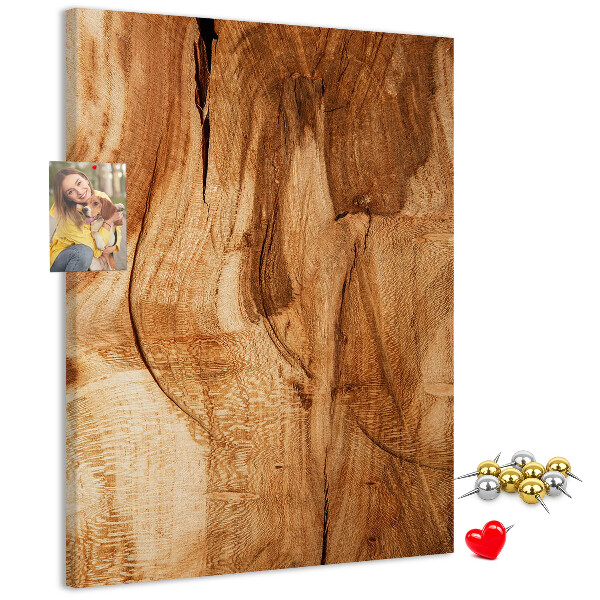 Tablero de corcho para pared Diseño de madera natural en tonos cálidos