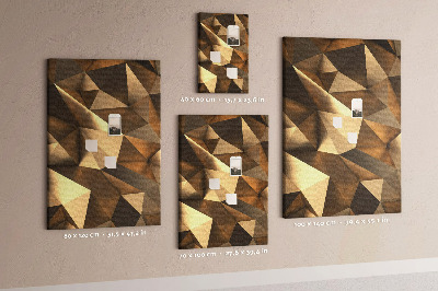 Tablón de corcho Diseños geométricos en tonos marrones