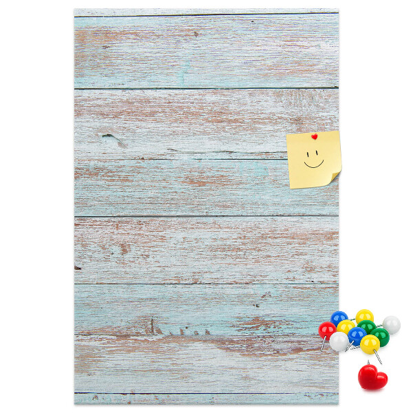 Tablero de corcho Tablas rústicas en tonos pastel