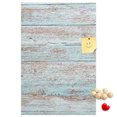 Tablero de corcho Tablas rústicas en tonos pastel