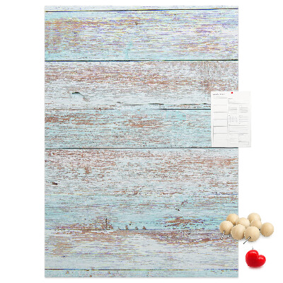 Tablero de corcho Tablas rústicas en tonos pastel