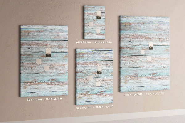 Tablero de corcho Tablas rústicas en tonos pastel