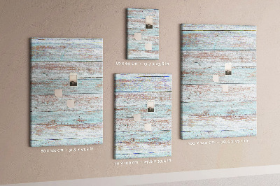 Tablero de corcho Tablas rústicas en tonos pastel