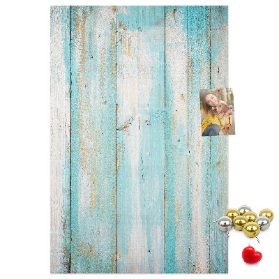 Tablero de corcho para pared Textura de madera en tonos azules