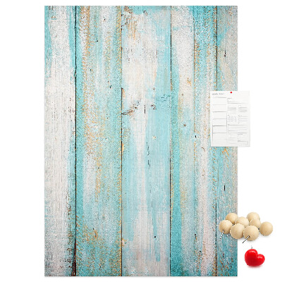 Tablero de corcho para pared Textura de madera en tonos azules