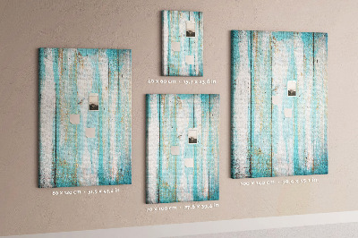 Tablero de corcho para pared Textura de madera en tonos azules