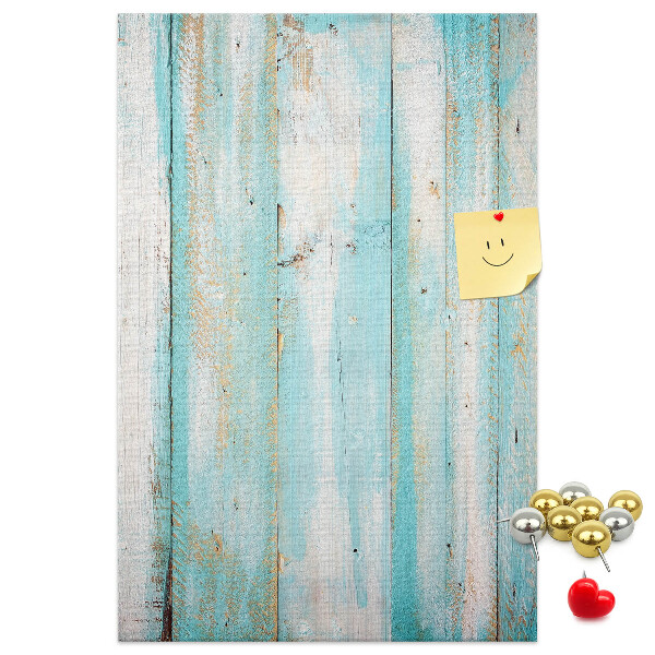 Tablero de corcho para pared Textura de madera en tonos azules