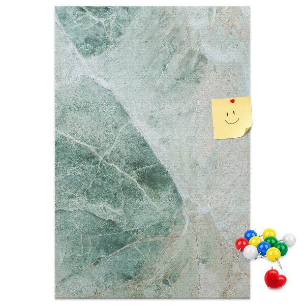 Decoración pizarra de corcho Mármol verde con vetas delicadas