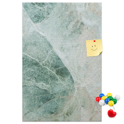 Decoración pizarra de corcho Mármol verde con vetas delicadas