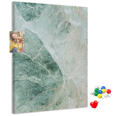 Decoración pizarra de corcho Mármol verde con vetas delicadas