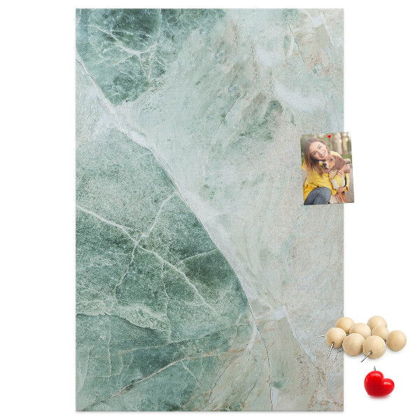 Decoración pizarra de corcho Mármol verde con vetas delicadas