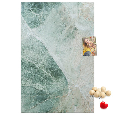 Decoración pizarra de corcho Mármol verde con vetas delicadas