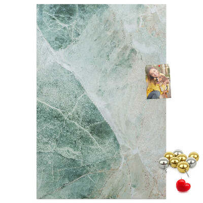 Decoración pizarra de corcho Mármol verde con vetas delicadas