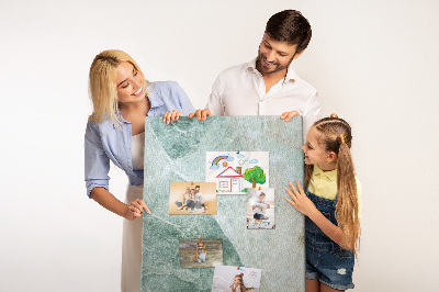 Decoración pizarra de corcho Mármol verde con vetas delicadas